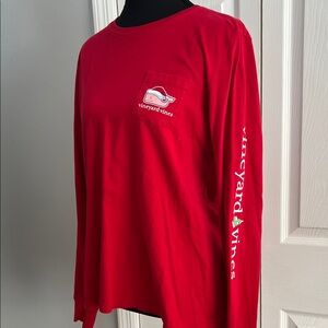 Vineyard Vines Festive Red Pocket Tee